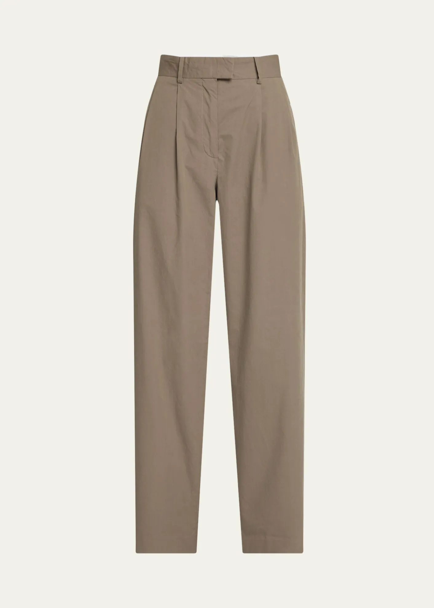 THE ROWAlfidis Double Pleated Straight-Leg Cotton Pants