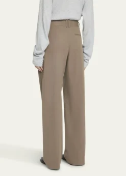 THE ROWAlfidis Double Pleated Straight-Leg Cotton Pants