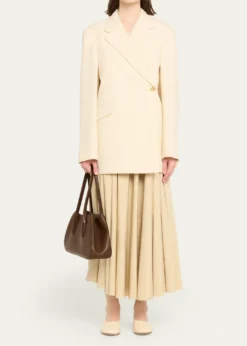 THE ROWAlger Geometric Shoulder Bag in Smooth Leather
