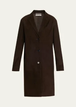 THE ROWBabilonia Suede Belted Single-Breasted Coat