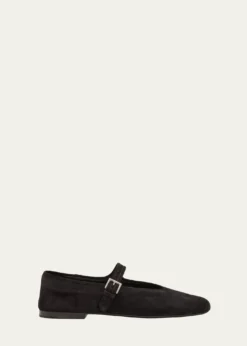 THE ROWBoheme Suede Mary Jane Ballerina Flats