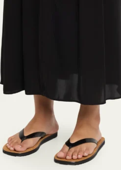 THE ROWCity Leather Flat Thong Sandals
