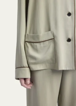THE ROWClarinda Silk Pajama Shirt