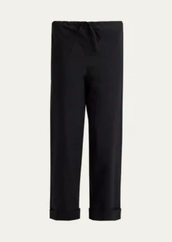 THE ROWDelano Straight-Leg Cotton Poplin Pants