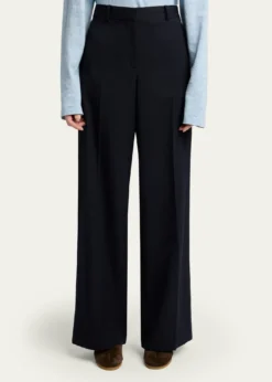 THE ROWDender Straight-Leg Wool Gabardine Pants