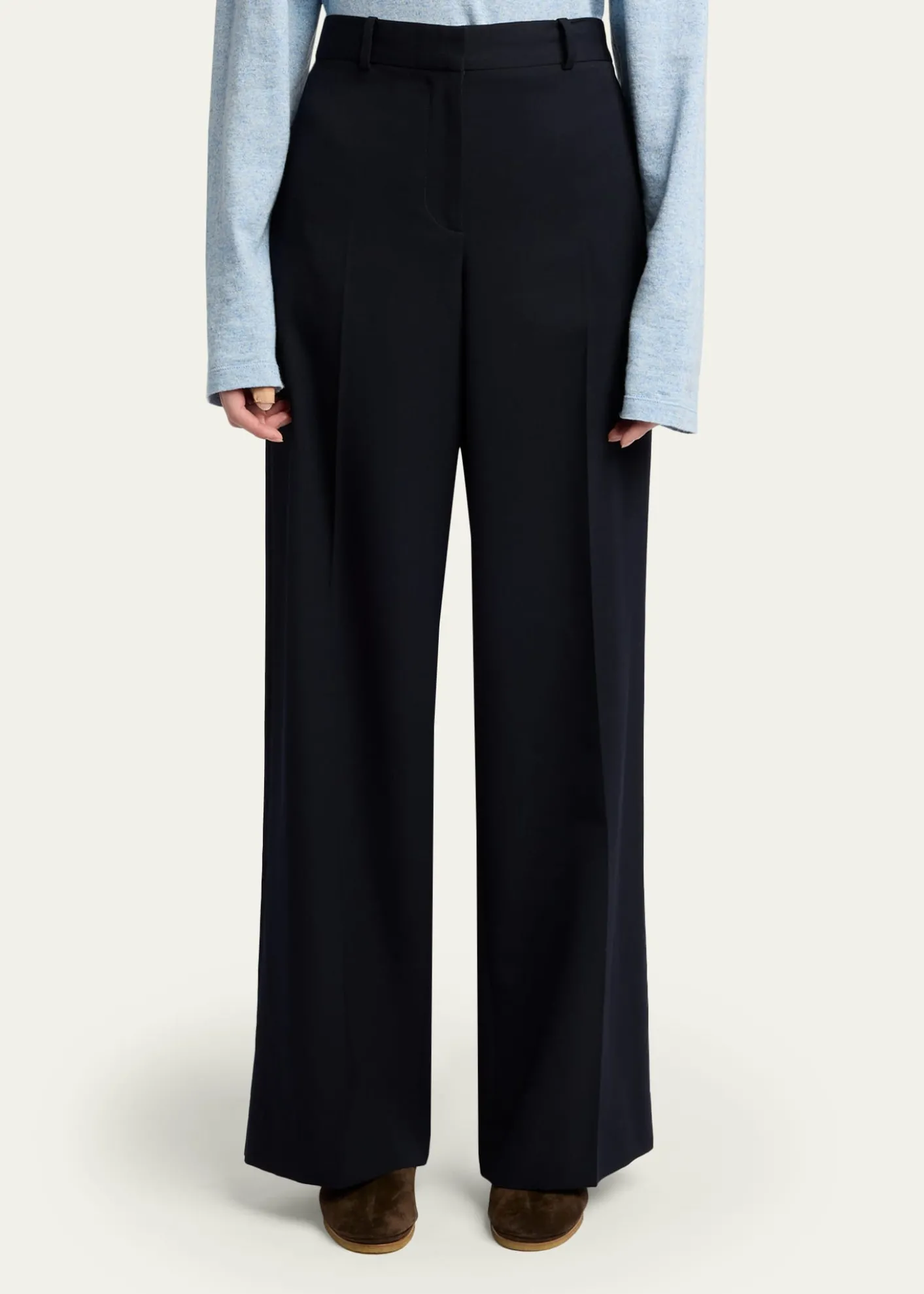 THE ROWDender Straight-Leg Wool Gabardine Pants