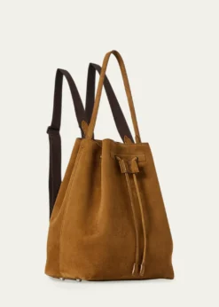 THE ROWDrawstring Backpack in Suede