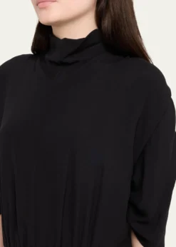 THE ROWEmmeline Short-Sleeve Silk Midi Dress