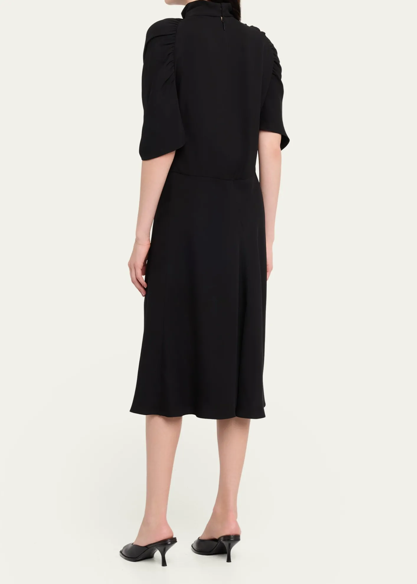 THE ROWEmmeline Short-Sleeve Silk Midi Dress