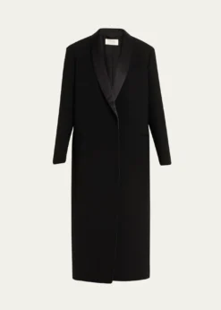 THE ROWErdene Single-Breasted Wool Long Coat