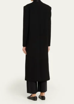 THE ROWErdene Single-Breasted Wool Long Coat
