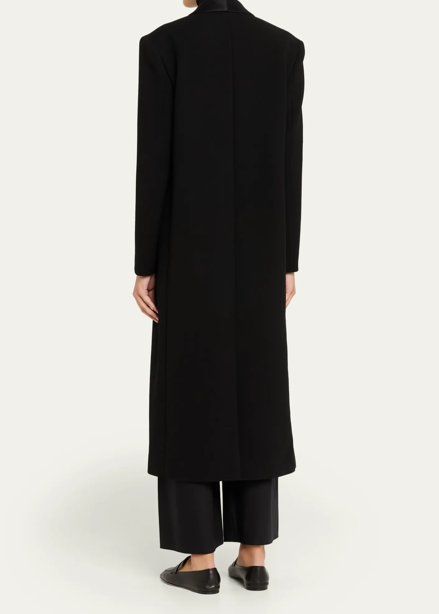 THE ROWErdene Single-Breasted Wool Long Coat
