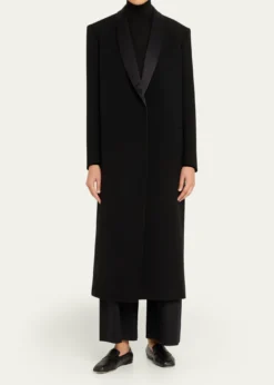 THE ROWErdene Single-Breasted Wool Long Coat