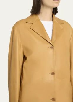 THE ROWFabian Single-Breasted Leather Jacket