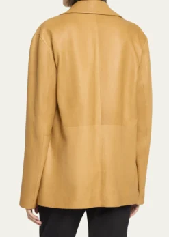 THE ROWFabian Single-Breasted Leather Jacket
