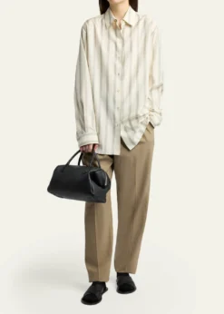 THE ROWFaye Rounded Top-Handle Bag in Leather