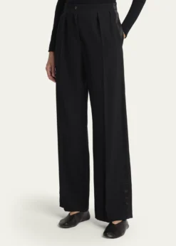 THE ROWFelicita Double Pleated Wide-Leg Tuxedo Pants