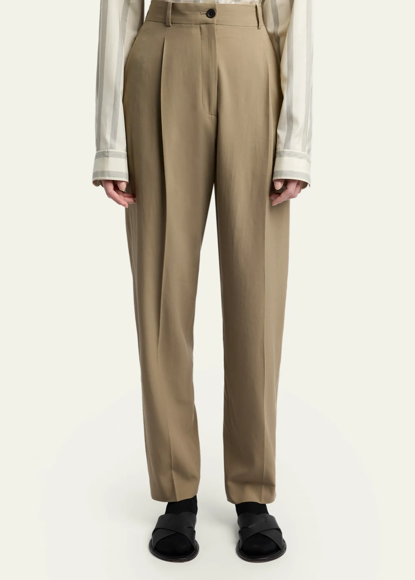 THE ROWGianni Tapered Wool Gabardine Pants