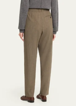THE ROWGianni Wool Pleated Tapered-Leg Pants