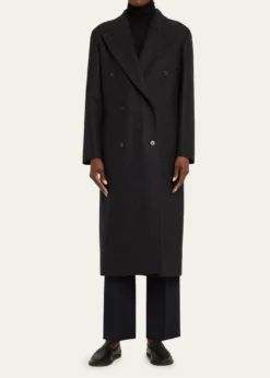 THE ROWHariet Double-Breasted Wool-Cashmere Long Coat