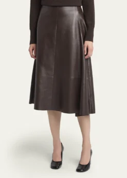 THE ROWHedora Leather Midi Skirt