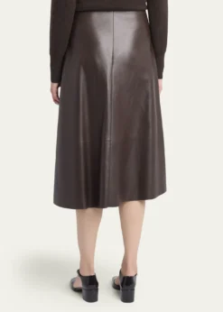 THE ROWHedora Leather Midi Skirt
