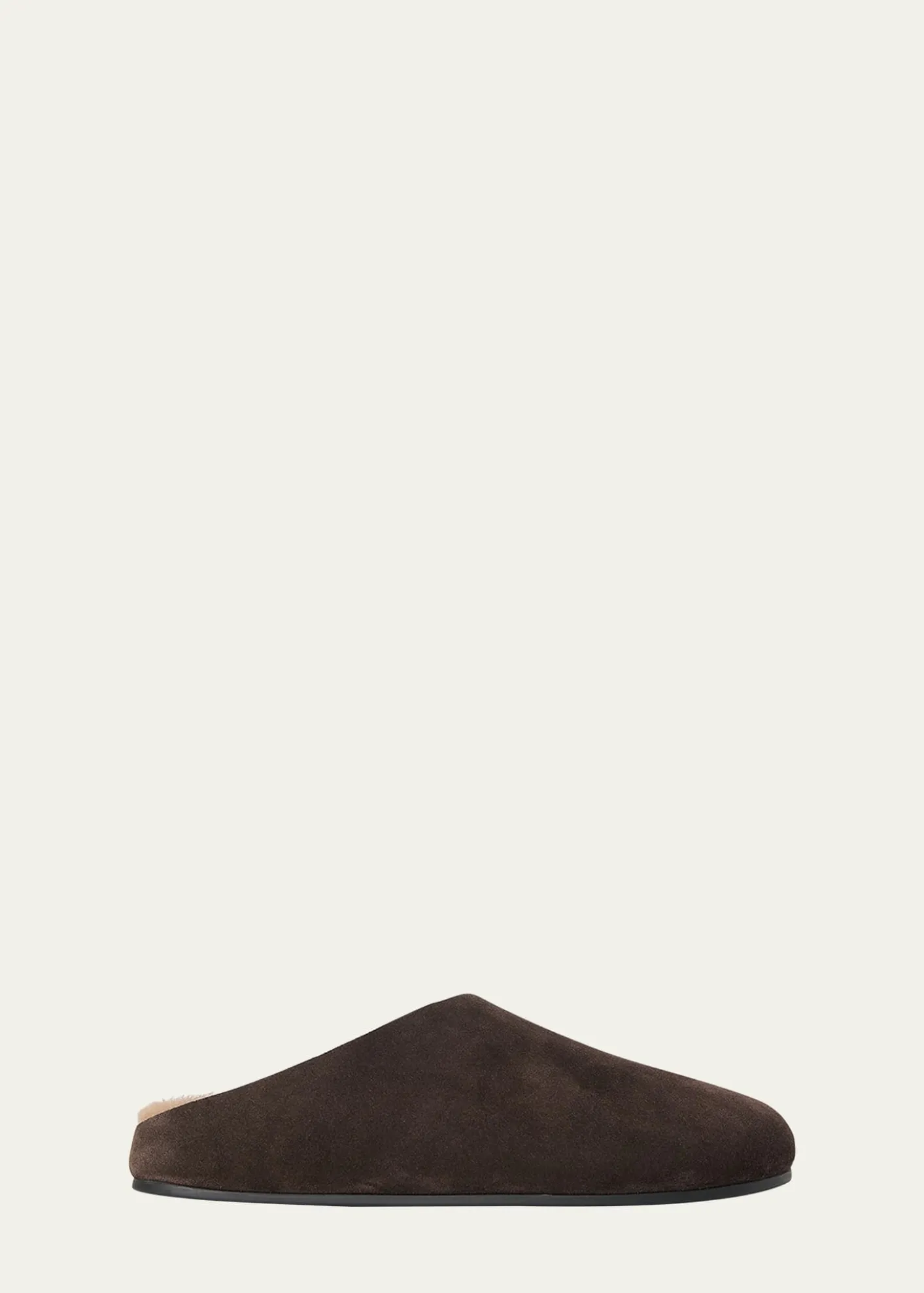 THE ROWHudson Shearling-Lined Suede Slide Mules