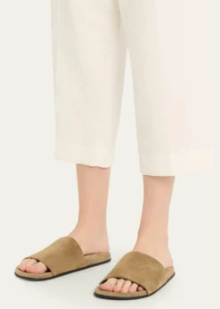 THE ROWHugh Suede Flat Slide Sandals