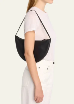 THE ROWIzzy Small Crescent Shoulder Bag in Leather