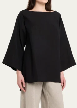 THE ROWJunia Boat-Neck Linen Top