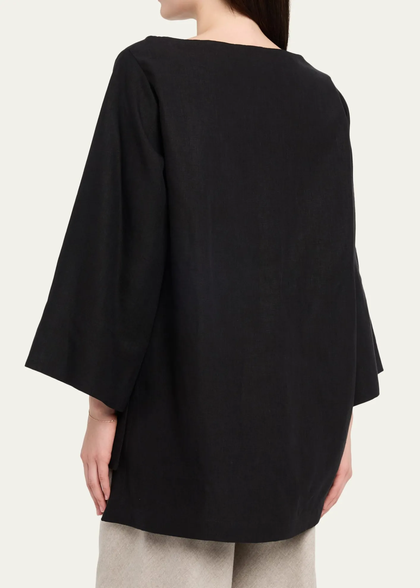 THE ROWJunia Boat-Neck Linen Top