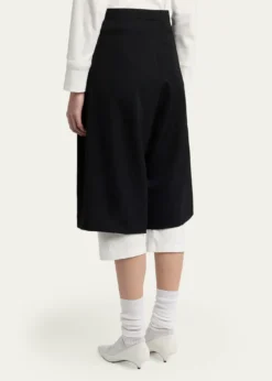 THE ROWKalyan Wide-Leg Wool Gabardine Shorts