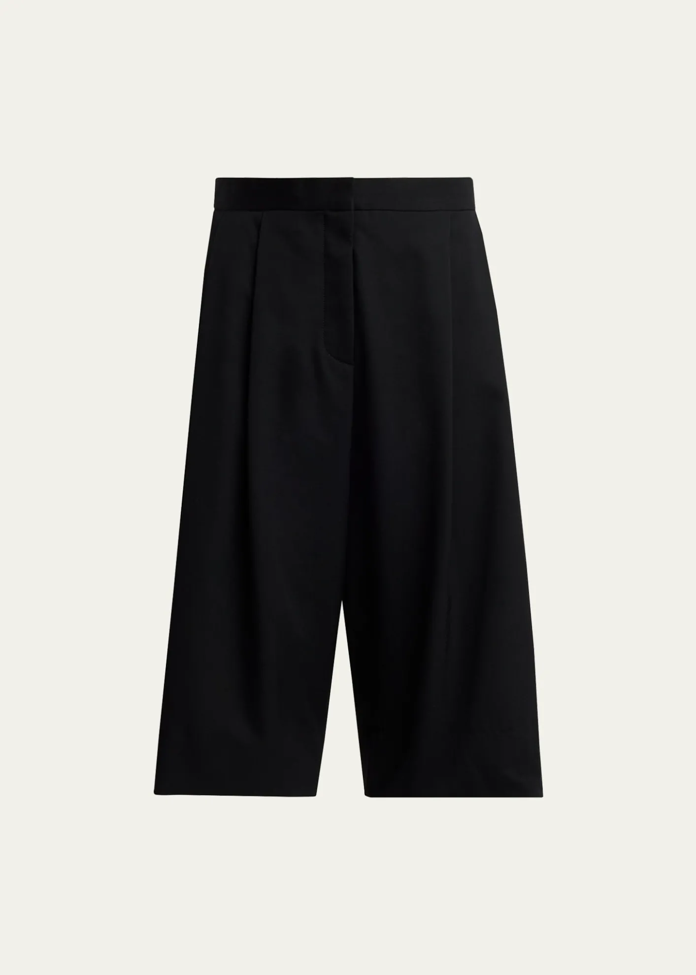 THE ROWKalyan Wide-Leg Wool Gabardine Shorts