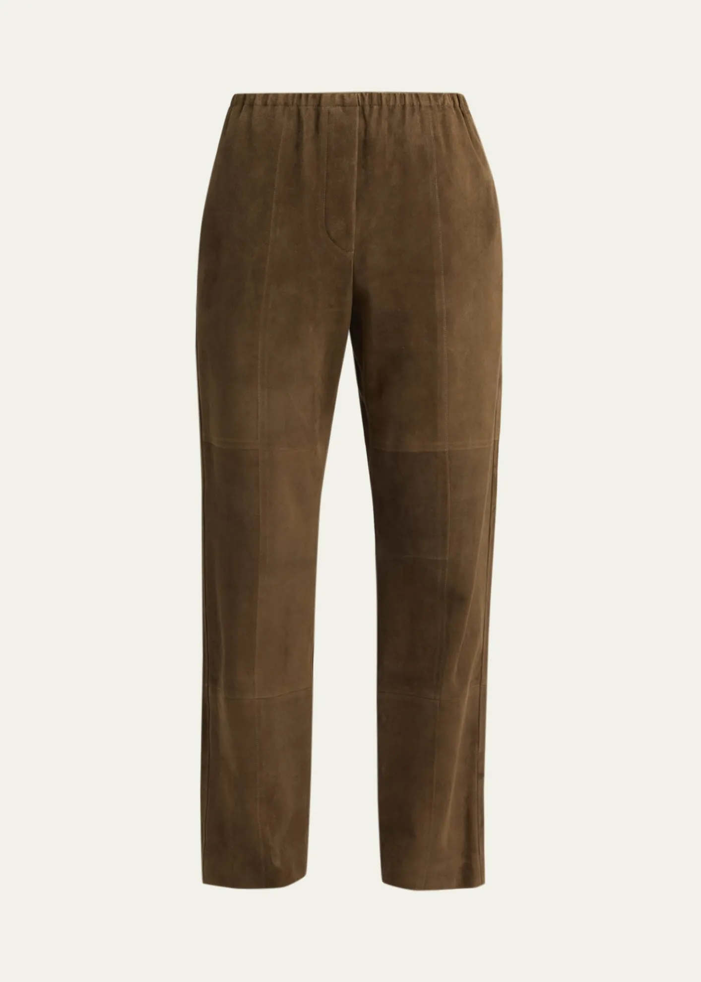 THE ROWKenan Suede Straight-Leg Pull-On Pants