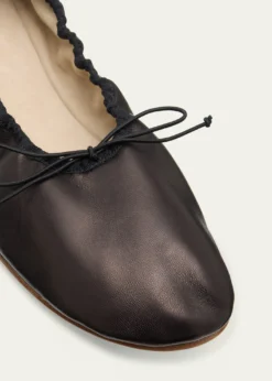 THE ROWLeather Bow Ballerina Flats