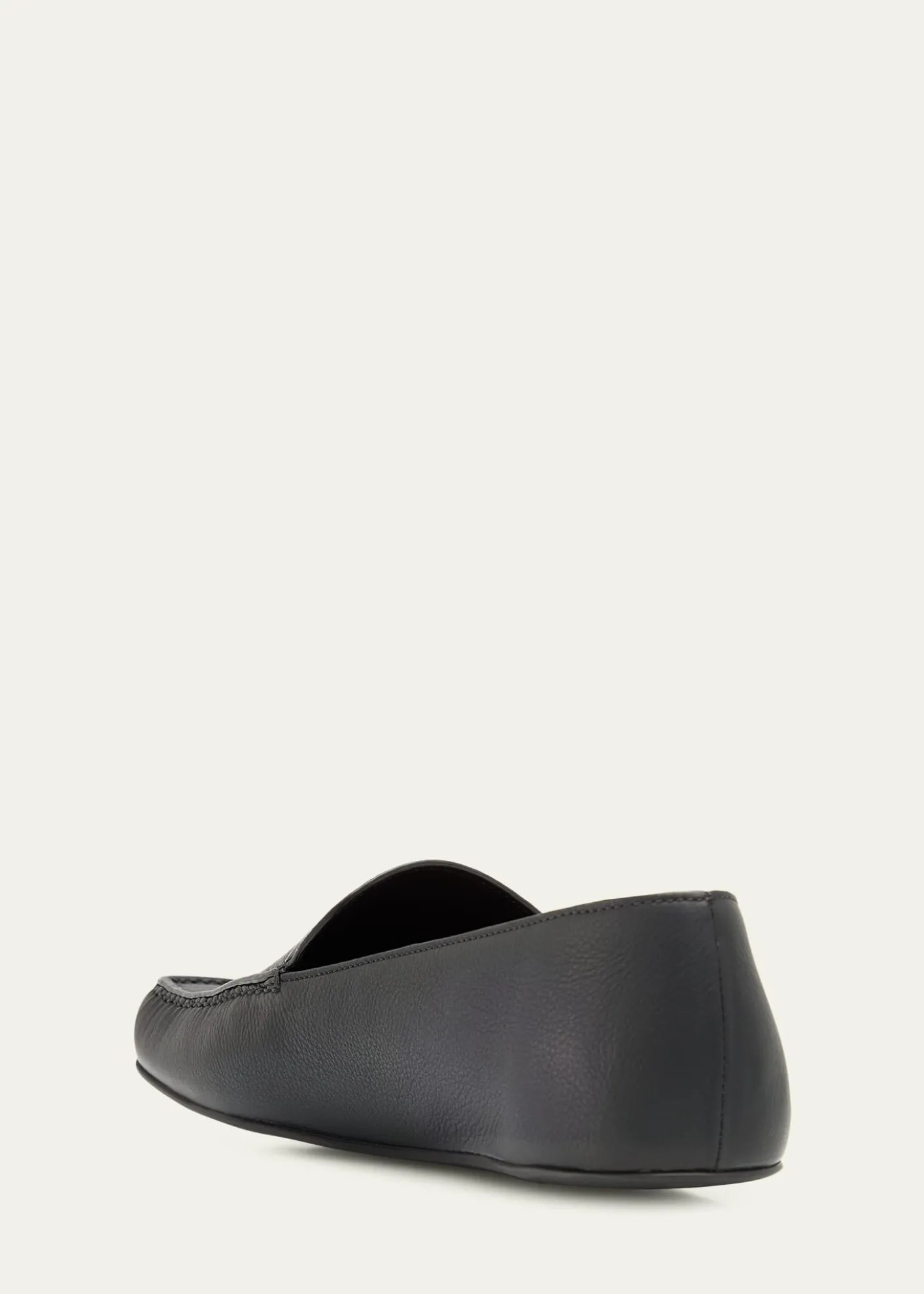 THE ROWLeo Grained Leather Slippers
