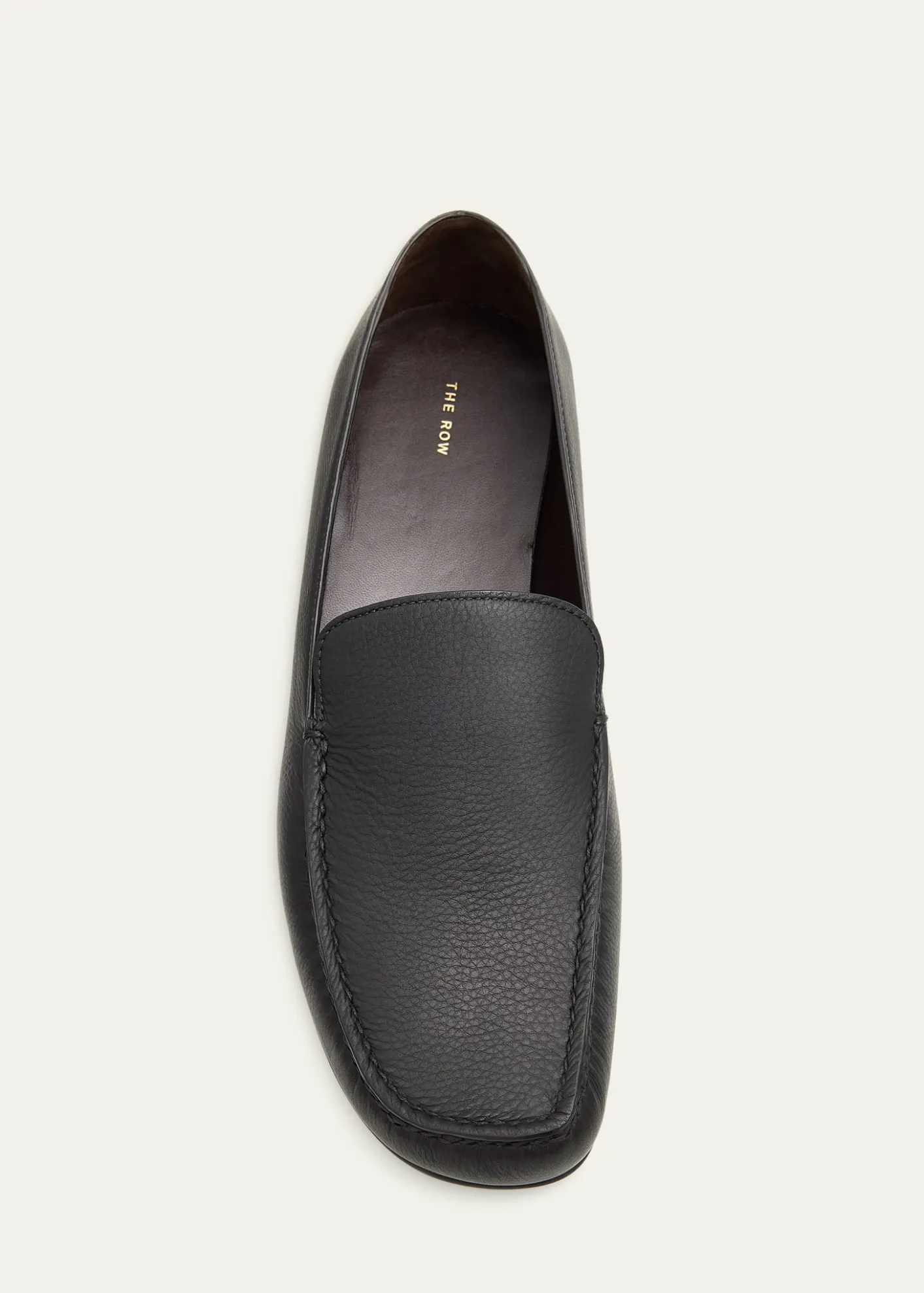 THE ROWLeo Grained Leather Slippers