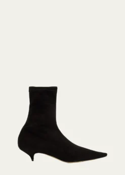 THE ROWLiisa Suede Kitten-Heel Booties