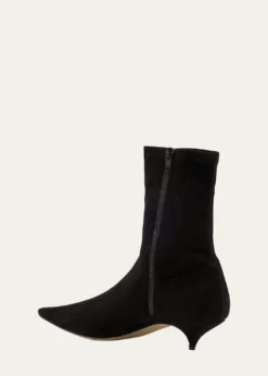 THE ROWLiisa Suede Kitten-Heel Booties