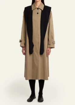 THE ROWLolana Single-Breasted Long Trench Coat