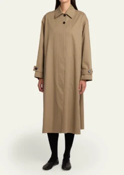 THE ROWLolana Single-Breasted Long Trench Coat