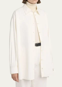 THE ROWLuka Cotton-Cashmere Button-Down Shirt