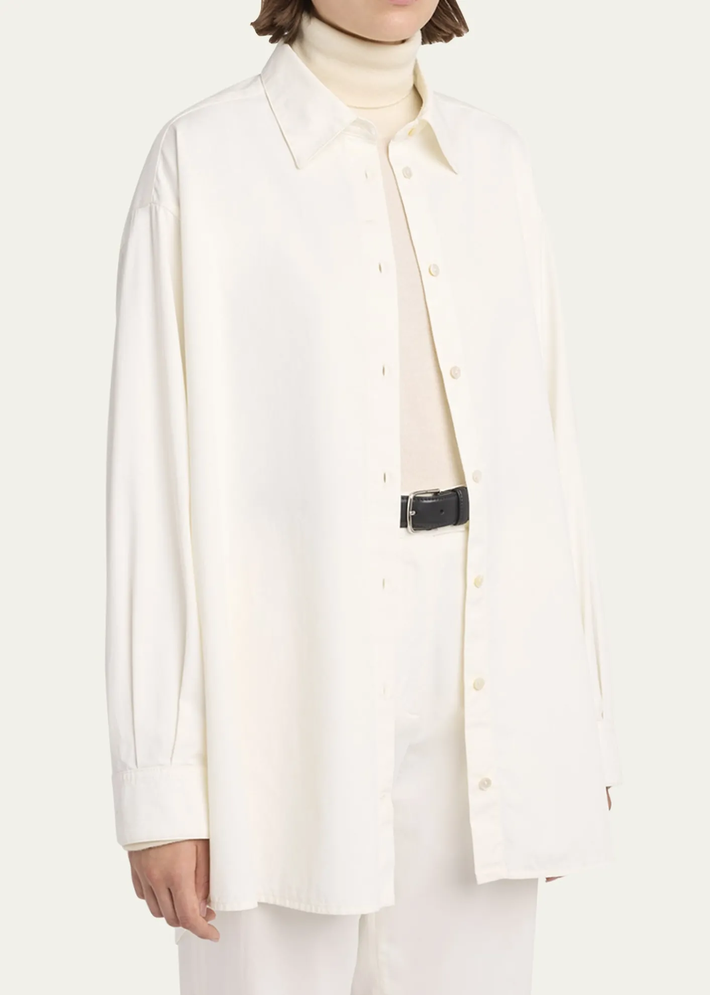 THE ROWLuka Cotton-Cashmere Button-Down Shirt