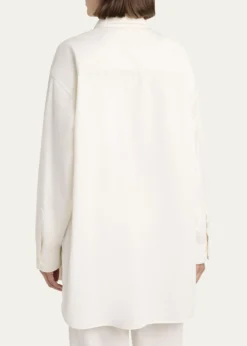 THE ROWLuka Cotton-Cashmere Button-Down Shirt