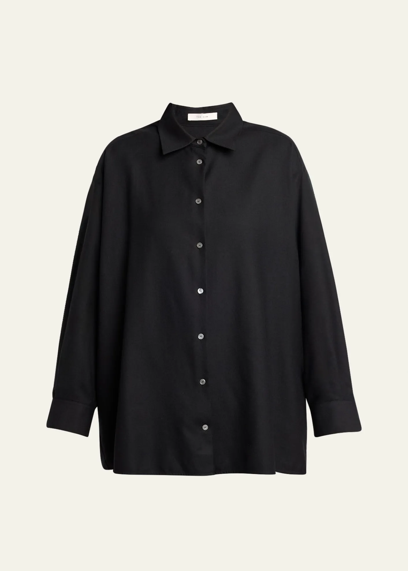 THE ROWLuka Wool Twill Oversized Button-Down Shirt