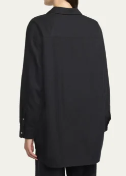 THE ROWLuka Wool Twill Oversized Button-Down Shirt