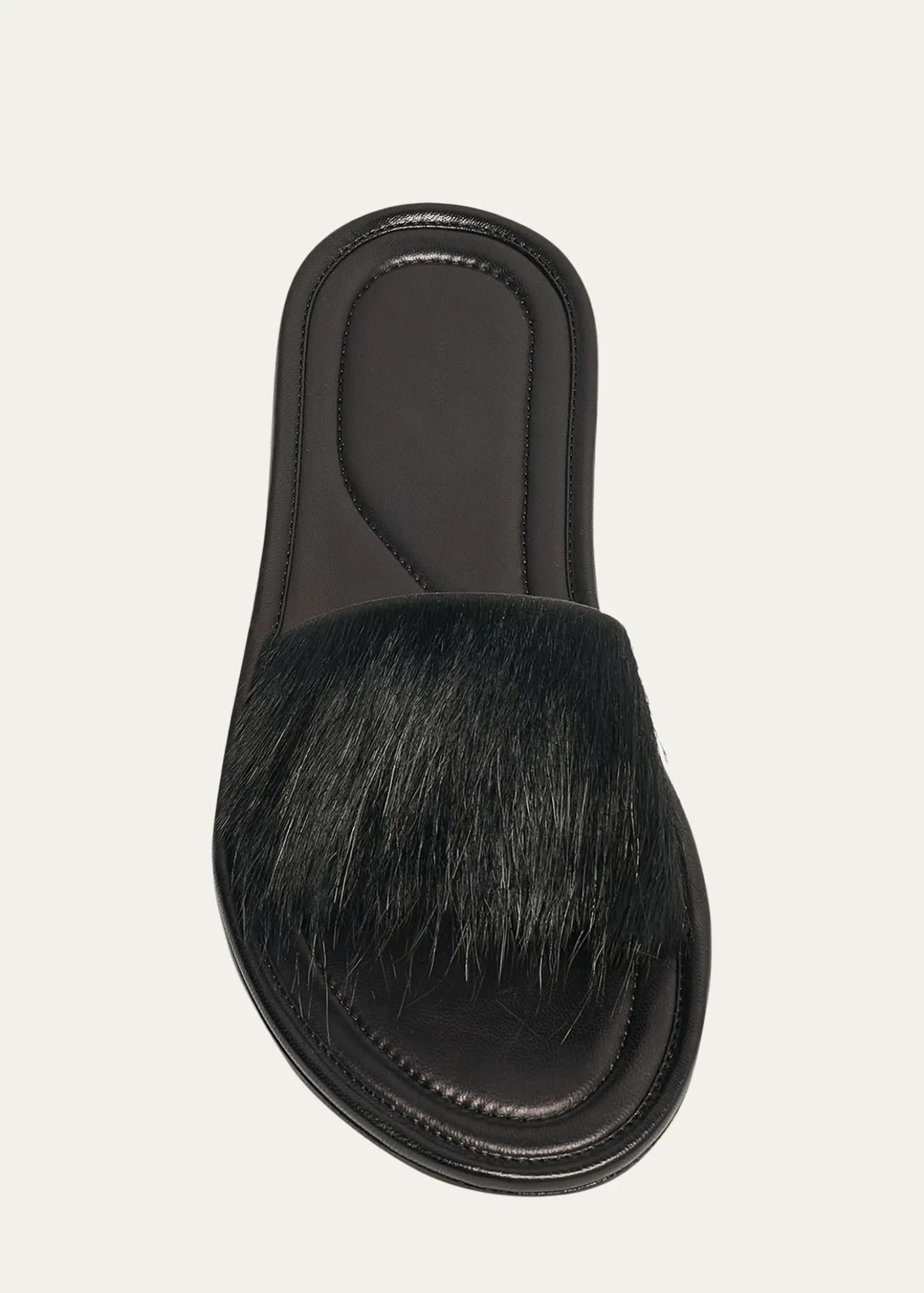 THE ROWMalick Calf Hair Flat Slide Sandals