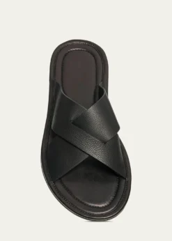 THE ROWMalick Leather Crisscross Slide Sandals