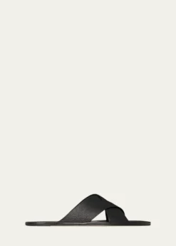 THE ROWMalick Leather Crisscross Slide Sandals