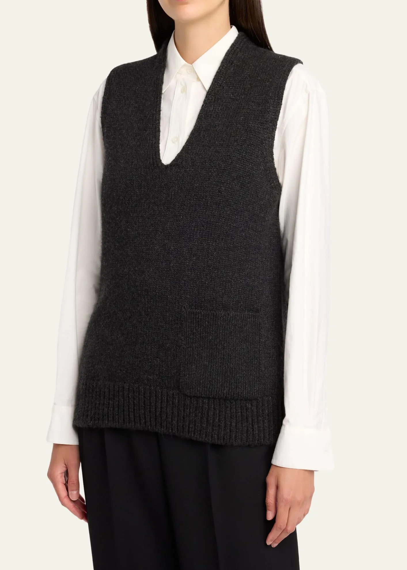 THE ROWMarte V-Neck Cashmere Sweater Vest